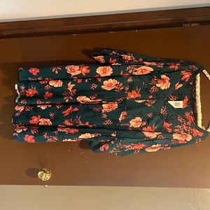 Teal fall torrid size 4 dress